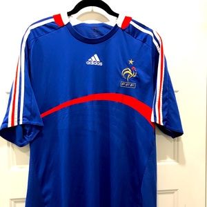 Vintage Adidas France Soccer Shirt Large World Cup